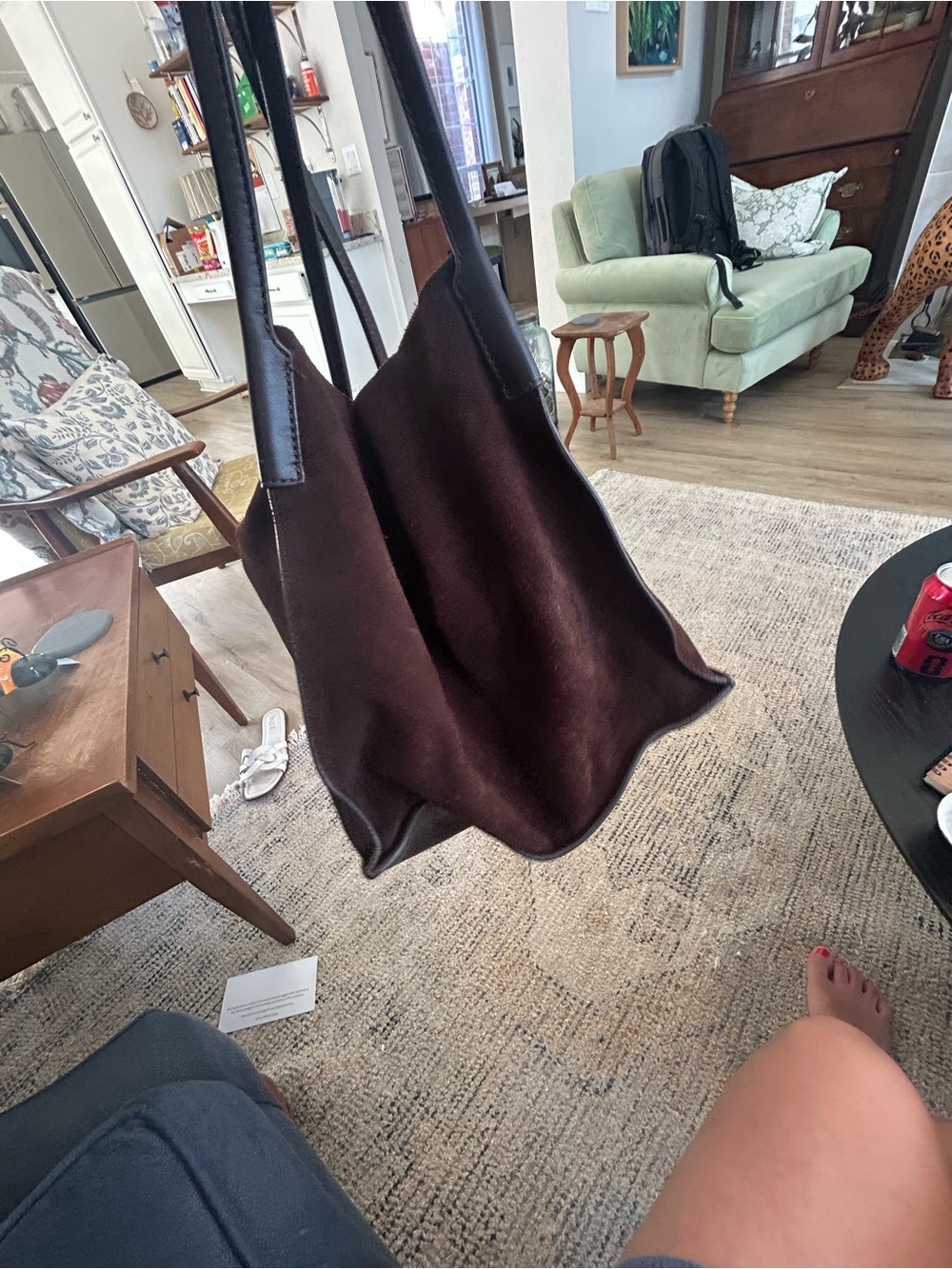 J. Crew Unstructured Large Berkeley Tote in Suede - Picture 4 of 7